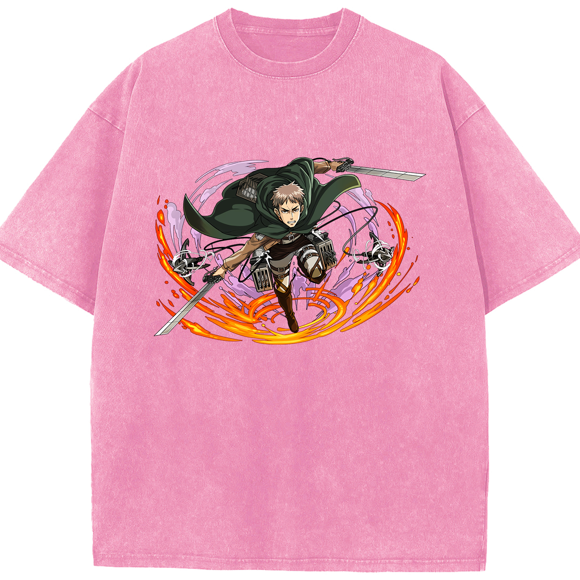 （画像用） 進撃の巨人 ジャン・キルシュタイン Attack on Titan Jean Kirstein 綿100% ヴィンテージ風 半袖Tシャツ（フロントプリント）